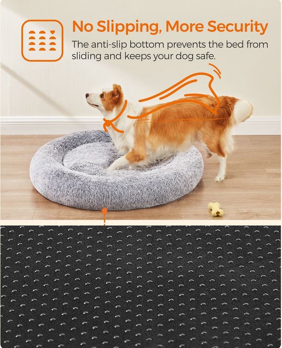 vidaXL Hondenmand 90x53x30 cm kunstleer grijs, hondenbank, hondenbed, dierenmand, huisdierenbank, huisdierenmand, dierenbed, huisdierenbed