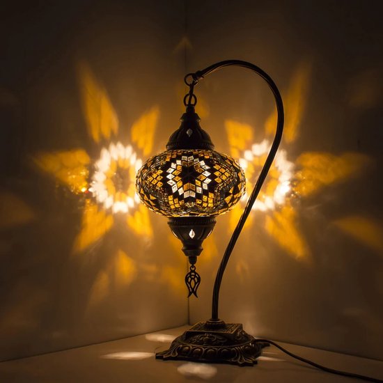 Bemiddelen bladzijde geloof Mozaïek Lamp - Oosterse Lamp - Turkse Lamp - Tafellamp - Marokkaanse Lamp -  Boogmodel... | bol.com