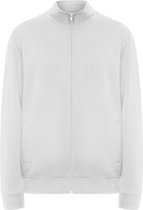 Wit sweatshirt met rits en opstaande kraag model Ulan merk Roly maat M