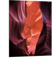 WallClassics - Dibond - Antelope Canyon Ravijn - 75x100 cm Foto op Aluminium (Wanddecoratie van metaal)