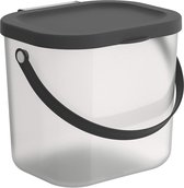 Rotho - Boîte de rangement avec couvercle - 6L - Boîte de rangement avec poignée Plastique recyclé - Sans BPA - Transparent/Anthracite