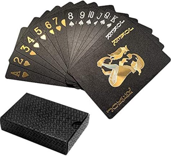 Afbeelding van het spel Zwarte Pokerkaarten - Golden King