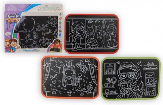 DOEWORK Whiteboard voor kinderen, schildersezel voor kinderen, dubbelzijdig ezel, whiteboard en zwart, met standaard en verstelbaar, 360 graden, blauw