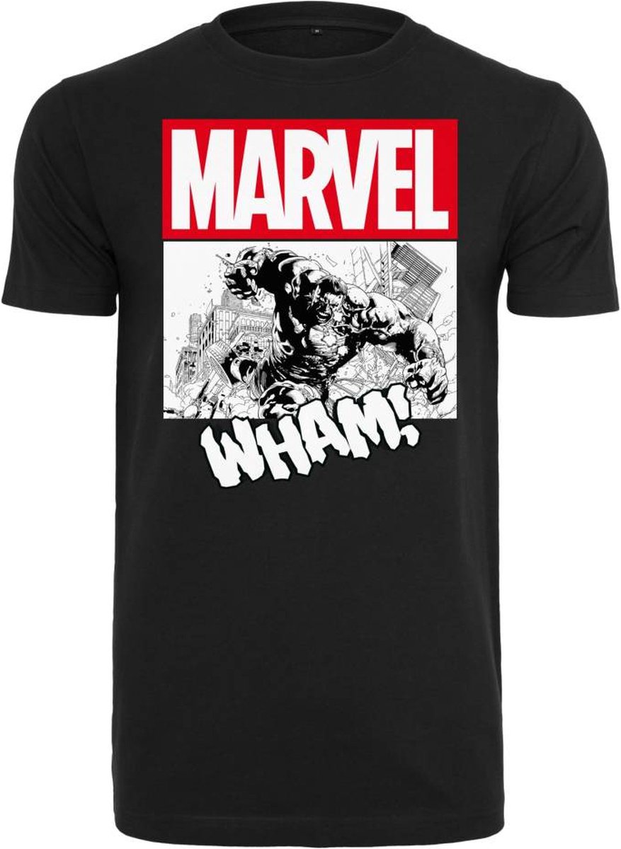 Merchcode The Avengers - Smashing Hulk Heren T-shirt - M - Zwart