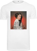 Merchcode Star Wars Heren Tshirt -XS- Princess Leia Wit