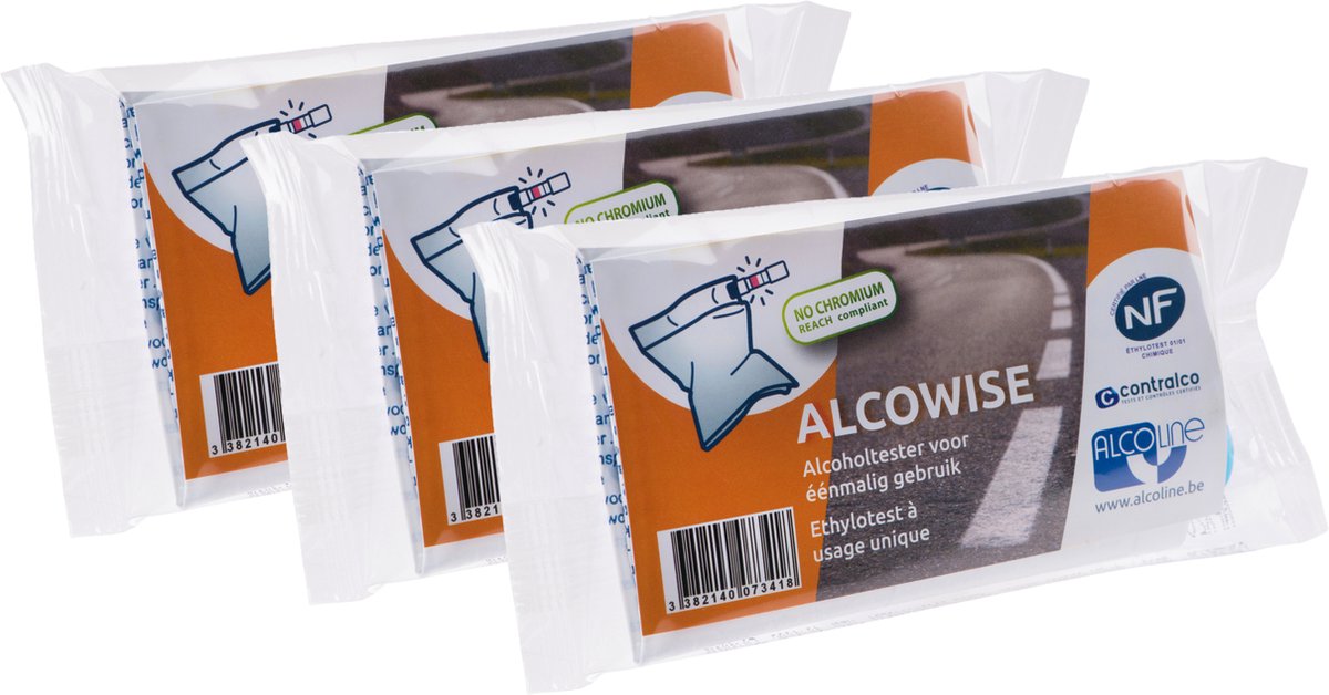 ALCOWISE ETHYLOTEST A USAGE UNIQUE : Tests d'alcoolémie