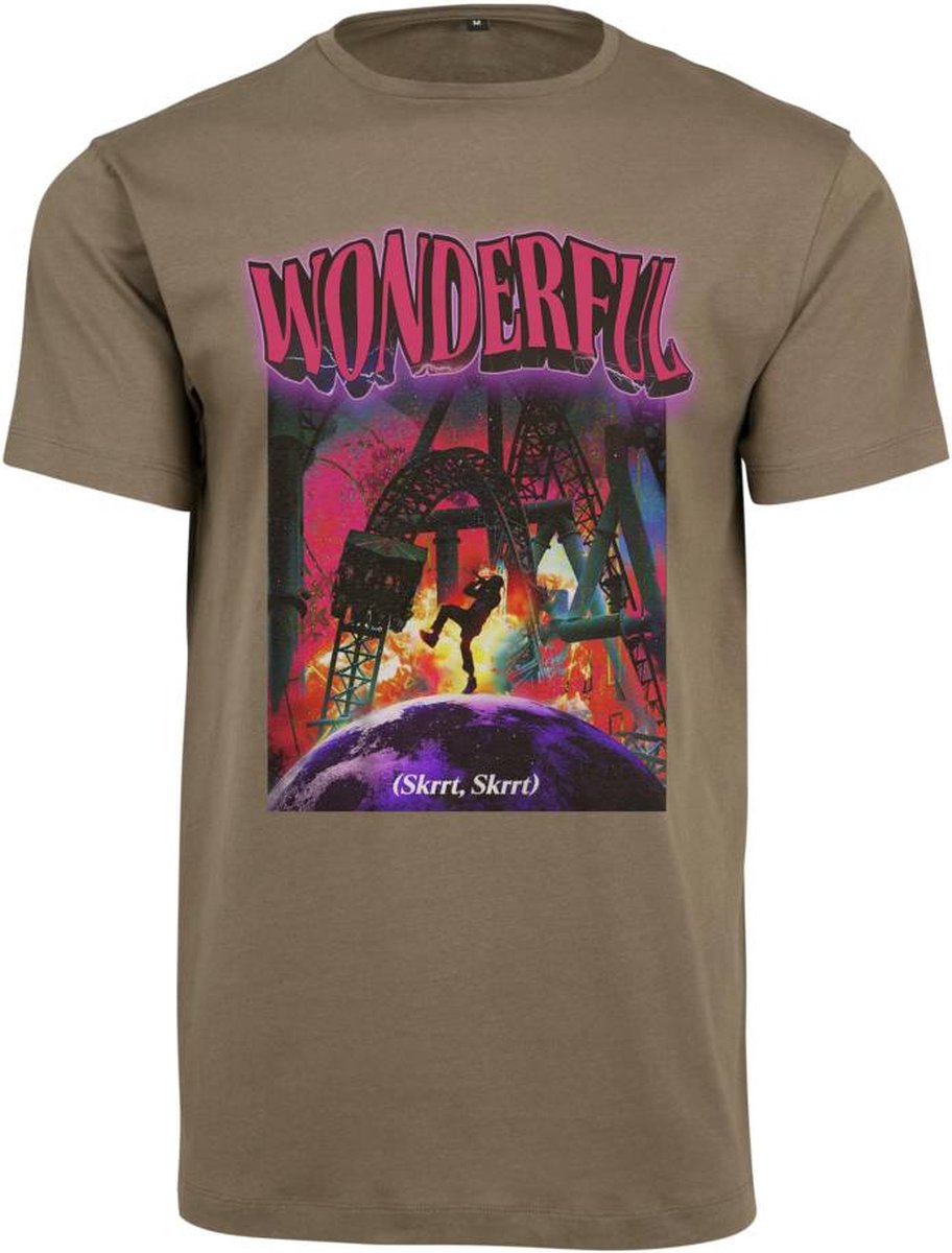 Mister Tee Wonderful Heren T-shirt XL Olijfgroen