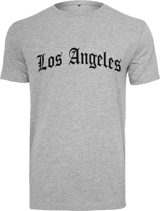 Mister Tee - Los Angeles Wording Heren T-shirt - M - Grijs