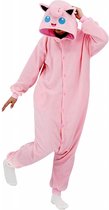 KIMU Onesie Roze Suikerspin Pak - Maat S-M - Pink Kauwgom Kauwgombal Kostuum Huispak Pyjama Lichtroze Jumpsuit Snoepje Candy Volwassenen Festival