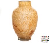 Design Vaas Orion - Fidrio CARAMEL - glas, mondgeblazen bloemenvaas - diameter 20 cm hoogte 30 cm