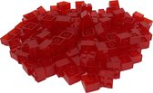 100 Bouwstenen 2x2 | Transparant Rood | Compatibel met Lego Classic | Keuze uit vele kleuren | SmallBricks