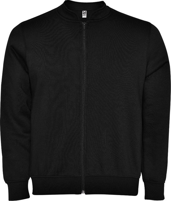 Zwarte jas van geborstelde fleece en opstaande kraag model Elbrus merk Roly maat 2XL