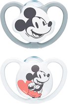 Lot de 2 sucettes Space Mickey avec téttine en silicone 18-36 mois