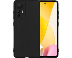 Hoesje - Geschikt voor Xiaomi 12 Lite - Sterk & Shockproof - Siliconen Case - Hoes Cover - Telefoonhoes - Zwart