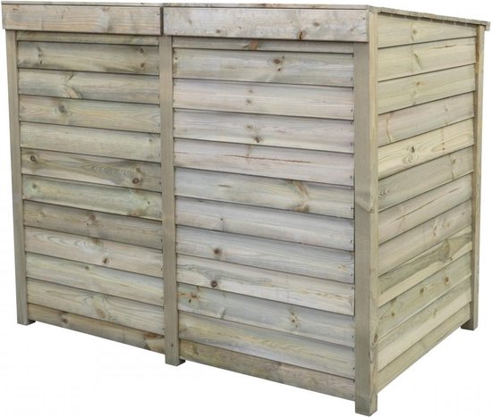 Vuilniscontainerbekleding Haburg van hout, 240 liter, geïpregneerd in