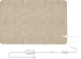 INKO I-S10501S - Elektrische Boven en Onder Deken - Premium Microfiber - 100% Polyester - 4 Standen - 40-55 graden - 1 Persoons - Beige