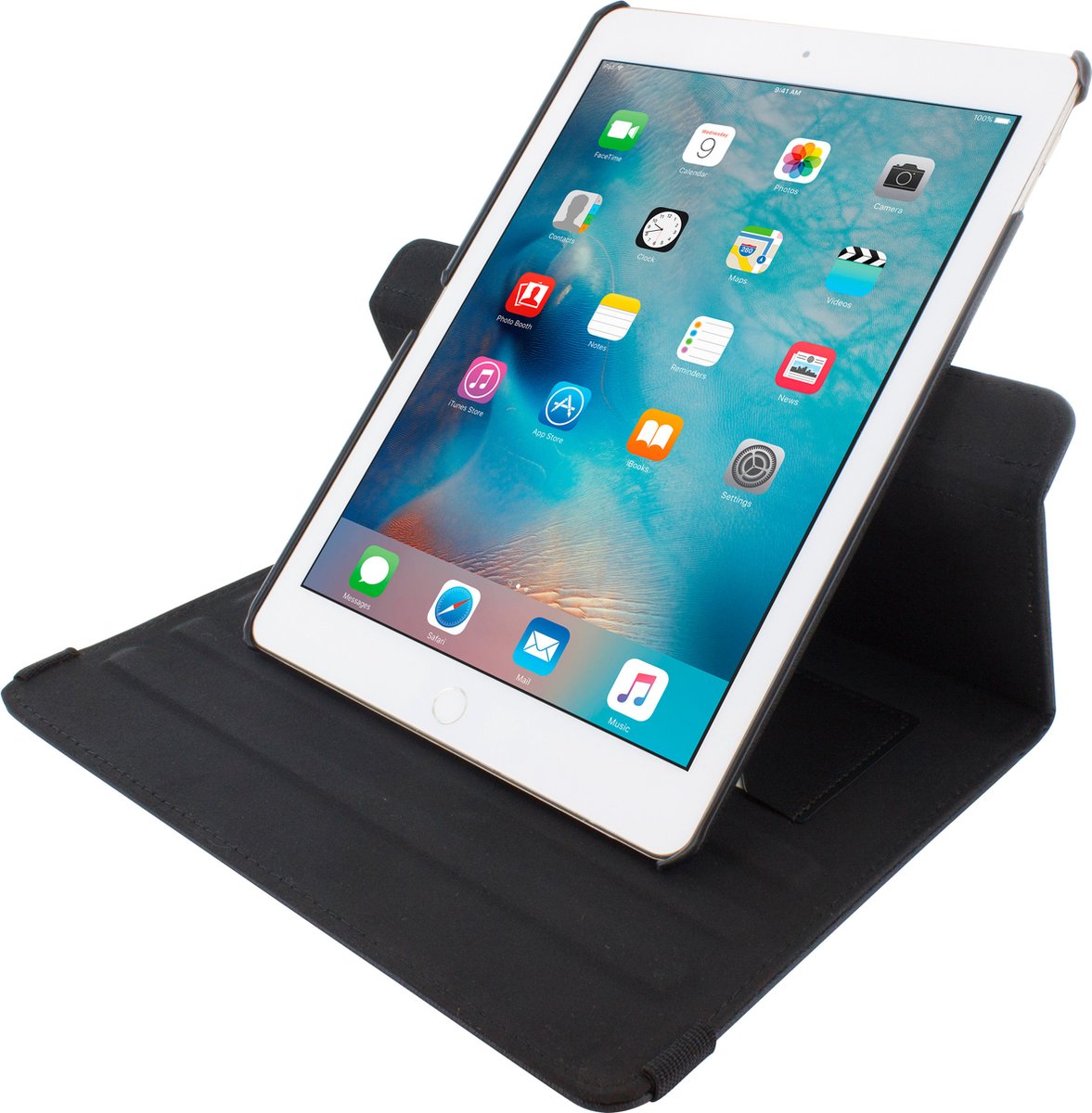 Mobiparts 360 Rotary Stand Case Apple iPad Air 2 / Pro 9.7 Zwart hoesje