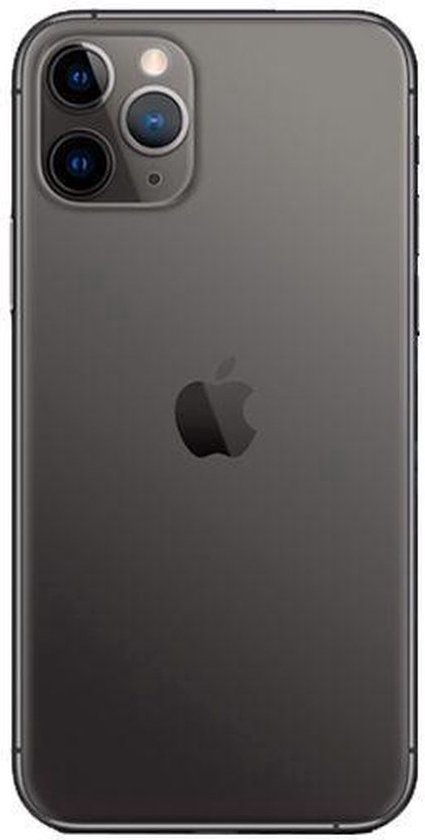 Donkergrijs iPhone 11 Pro met Apple logo op de achterkant.