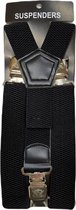 Bretels | Kleur: Black | Bretels Heren Volwassenen | Stevige Clips | Sterke Clips | Brede Clips | One Size Fits All