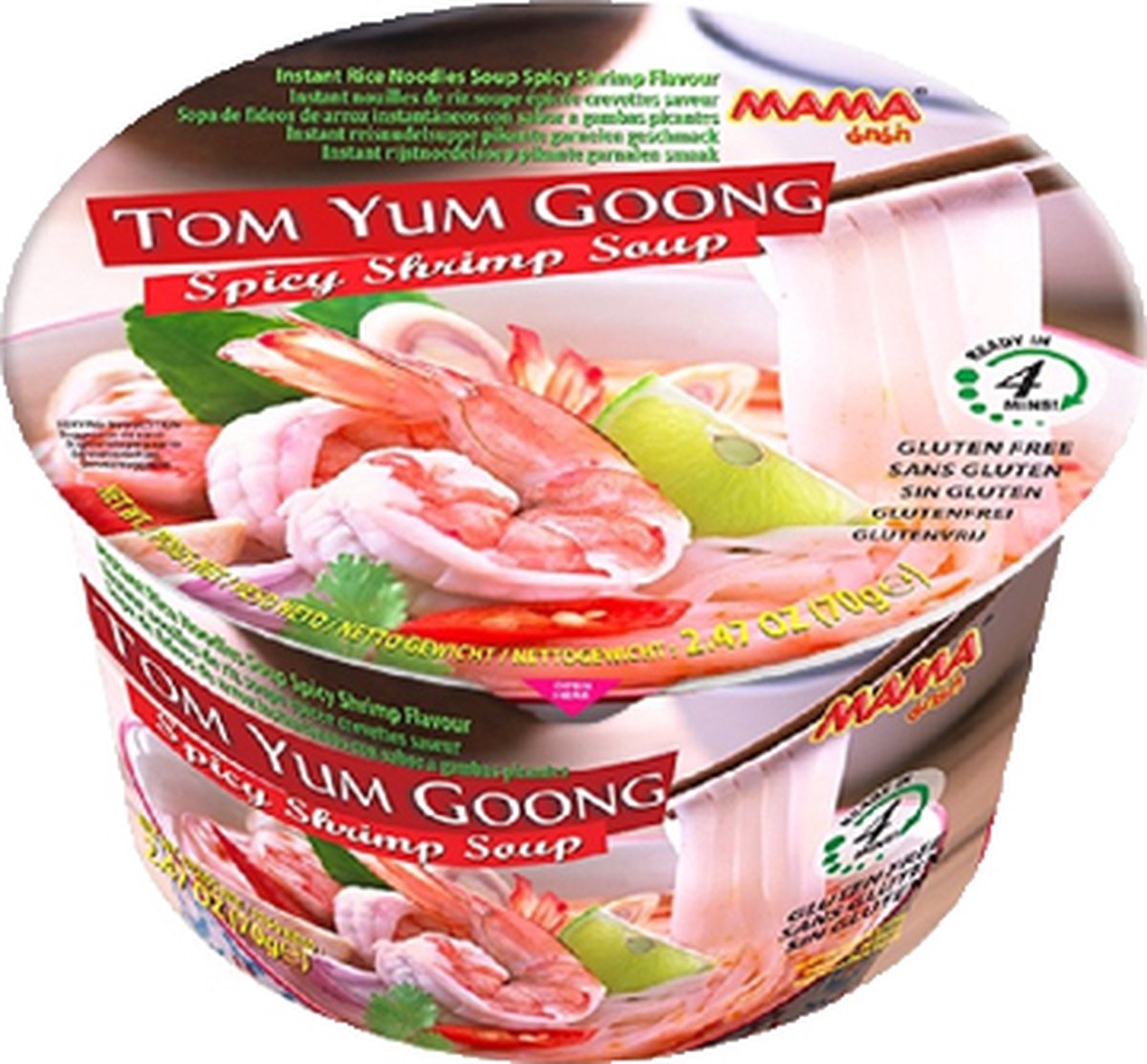 Mama - Instant Rijst Noedel Soep Tom Yum Goong - 6 stuks