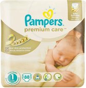 Pampers - New Baby - Premium Care - maat 1 (2-5kg) - 88 Stuks
