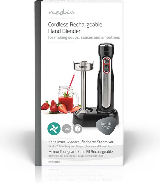 Nedis KAHB600BK - Staafmixer - 100W - RVS /Zwart van Nedis — afbeelding 5