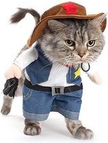 Grappig katten kostuum - kleding voor katten katten kleding cowboy - poes accessoires -