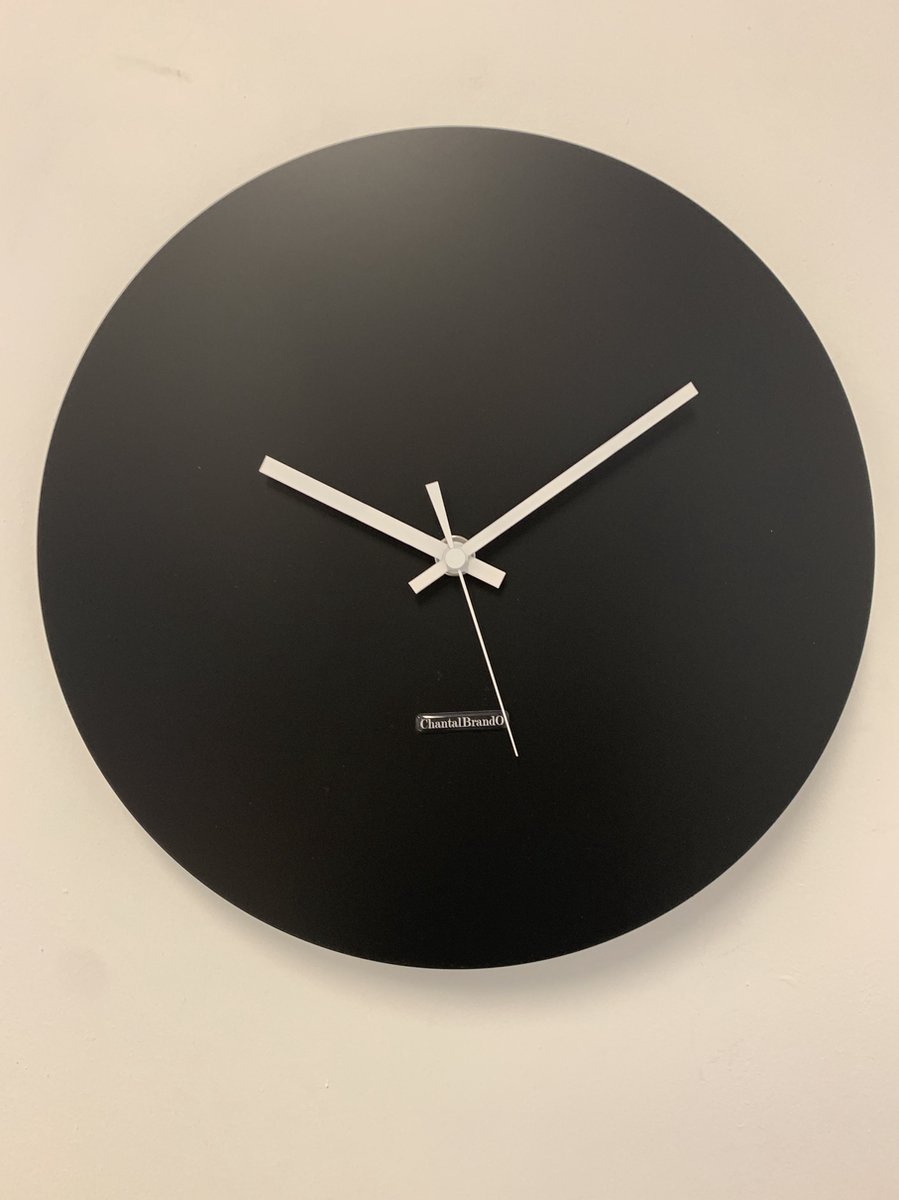 Wandklok ChantalBrandO MISTRAL BLACK -- MODERN DESIGN --