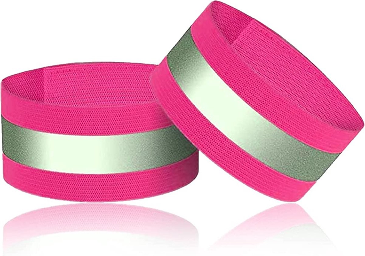 Reflecterende Armbanden - Roze - 2 stuks - Armband Hardlopen - Reflectie Armbanden