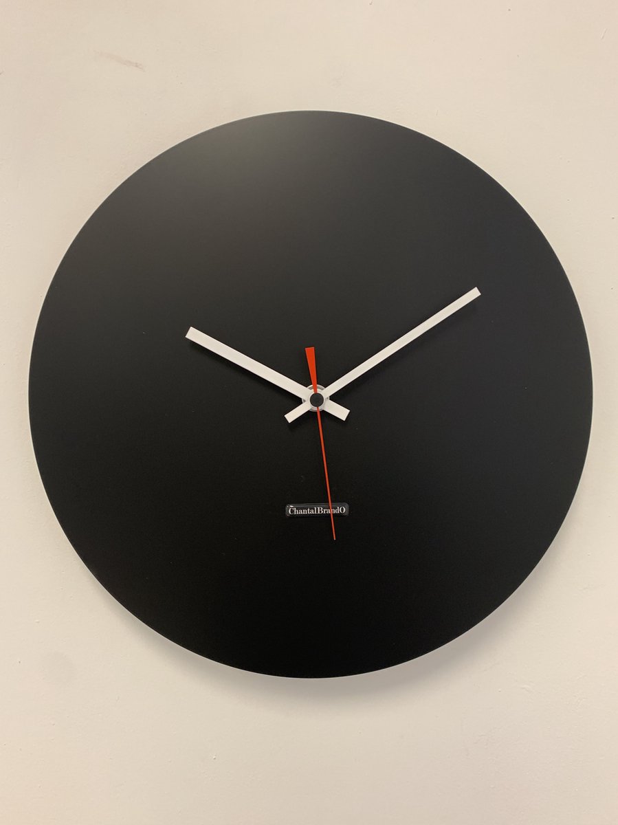Wandklok ChantalBrandO MISTRAL BLACK -- MODERN DESIGN --