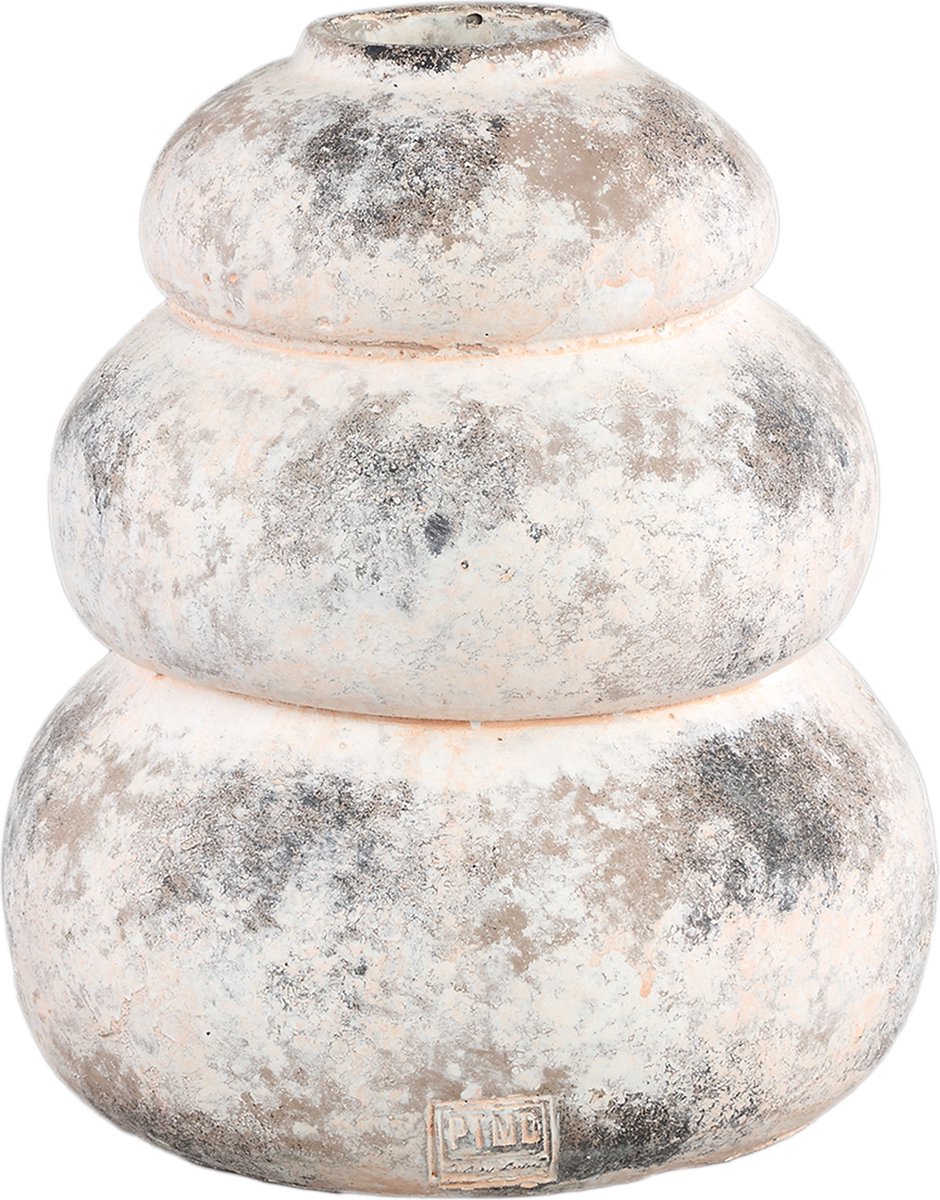 PTMD Bulby Pink cement layered bulb pot round M