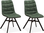 Eetkamerstoel Nynke - Mosgroen (set van 2 stoelen)