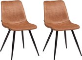 Stoel Spot- kleur Cognac (set van 2 stoelen)