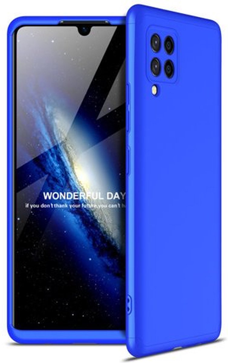 360 full body case voor Samsung Galaxy A42 5G - blauw