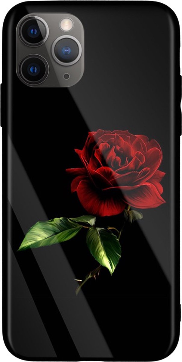 Trendyware bloem/flower/roos Iphone 14 Pro max tpu telefoonhoesje/phone case