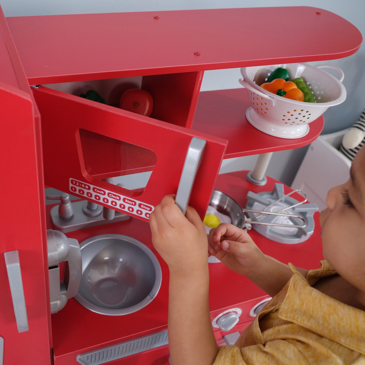 KidKraft Vintage Houten Keukentje Rood - Speelkeuken — afbeelding 13