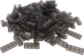 100 Bouwstenen 1x4 | Transparant Zwart | Compatibel met Lego Classic | Keuze uit vele kleuren | SmallBricks