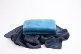 Nano 3-delige Schoonmaakset - Blue Marlin- 1 X Nano Dweil Grijs 50 x 60 cm - 2 X Nano Doek 30 x 36 cm Blauw