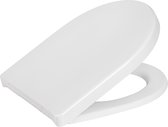 WENKO Abattant WC Sindia - Duroplast blanc - Fermeture Easy-Close - Attache Fix-Clip en acier inoxydable - chargeable jusqu'à 300 kg - Abattant WC - Abattant WC