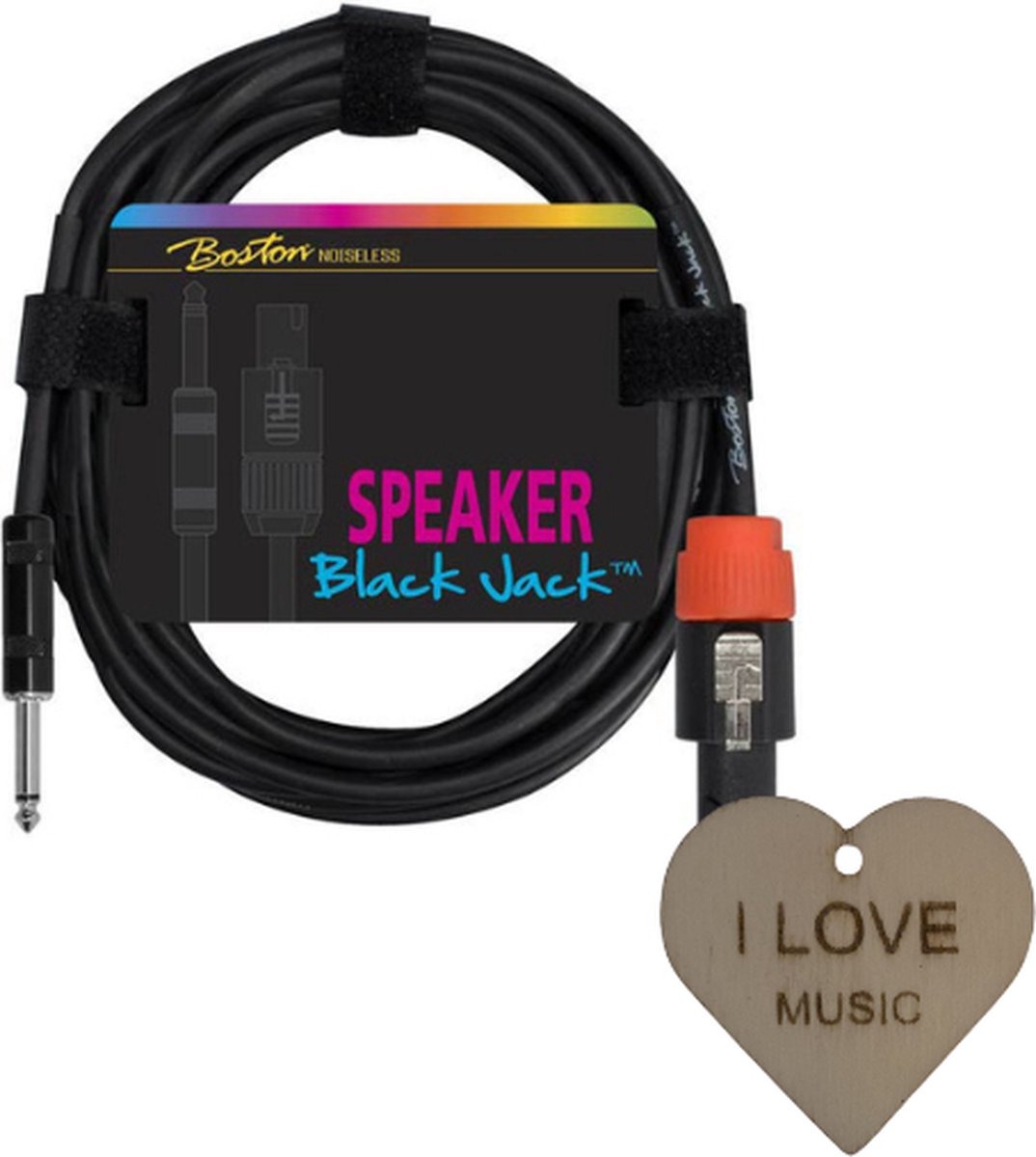 Boston Speakerkabel - Jack mono naar Speakon - 5 Meter - Met Specter Sleutelhanger