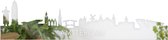 Skyline Amsterdam Spiegel - 100 cm - Woondecoratie - Wanddecoratie - Meer steden beschikbaar - Woonkamer idee - City Art - Steden kunst - Cadeau voor hem - Cadeau voor haar - Jubileum - Trouwerij - WoodWideCities