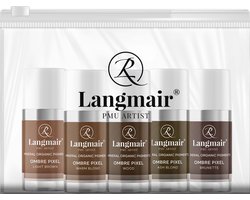 Langmair pigmenten voor wenkbrauwen - permanente make-up - Mix & Match 5 Colors - 15% Korting!