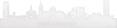 Skyline 's-Hertogenbosch Wit Glanzend - 100 cm - Woondecoratie - Wanddecoratie - Meer steden beschikbaar - Woonkamer idee - City Art - Steden kunst - Cadeau voor hem - Cadeau voor haar - Jubileum - Trouwerij - WoodWideCities