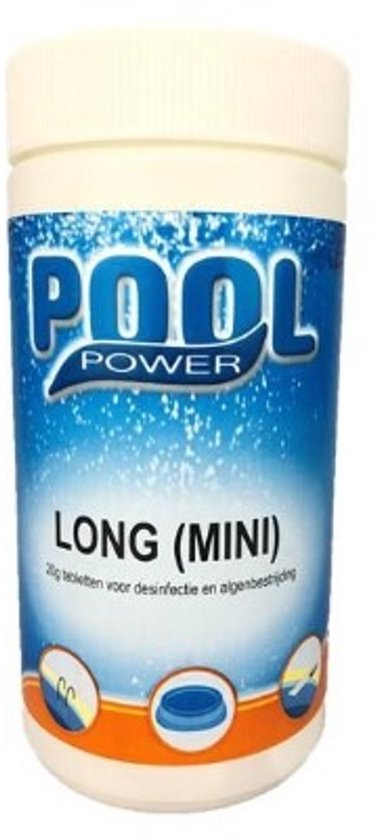 Pool Power Mini Flacon Desinfectie- en Anti-algmiddel voor Zwembaden - 1 kg (Chloor tabletten 90% actief chloor)