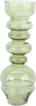 HBX natural living Vaas glas Dimonde Ø12xh33,5cm lichtgroen