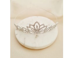 Tiara Kroontje bruidsmeisje| prinses kroontje |haaraccessoire met steentjes| luxe diadeem| Haarpin glanzend| Bruidmeisje| Galafeest| Verkleedpartij Prinses - Luxe Tiara/kroontje - Frozen - Rapunzel - Doornroosje - Elsa - Anna - Prinsessenjurk