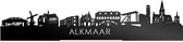 Standing Skyline Alkmaar Zwart Glanzend - 60 cm - Woondecoratie design - Decoratie om neer te zetten en om op te hangen - Meer steden beschikbaar - Cadeau voor hem - Cadeau voor haar - Jubileum - Verjaardag - Housewarming - Interieur -