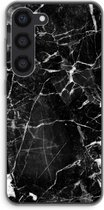Case Company® - Hoesje geschikt voor Samsung Galaxy S23 hoesje - Zwart Marmer - Soft Cover Telefoonhoesje - Bescherming aan alle Kanten en Schermrand