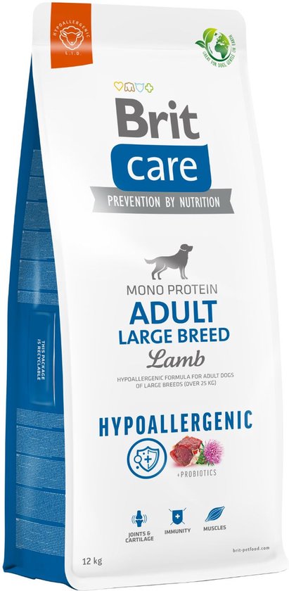Brit Care Hypoallergenic Adult Large Breed Lamb & Rice 12 kg - Hond