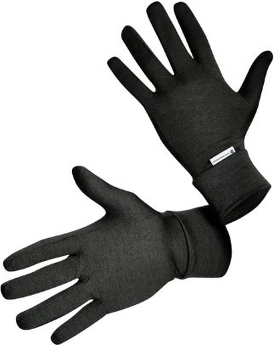 Merinowol Liner Handschoenen - Zwart